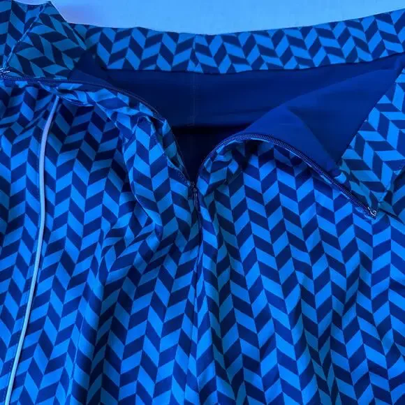 NEW Lady Hagen‎ 17" Long Wrap Golf Skort Size 16-Herringbone Turquoise - Picture 10 of 10